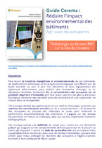 Guide Cerema - Réduire l'impact environnemental des bâtiments, agir avec les occupants