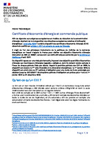 Fiche technique "Certificats d'Economie d'Energie et commande publique" - DAJ