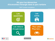 Kit de ressources et guides « Démarches d’économies d’énergie dans le parc tertiaire », Cerema