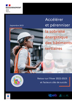 Rapport « Accélérer et pérenniser la sobriété énergétique des bâtiments tertiaires  » - MTECT, ADEME, IFPEB, OID, Plan Bâtiment Durable