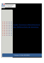 Cadre Commun d'Architecture des Référentiel de données v1.0 0