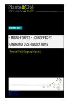 NTE 20231130 micro forets concepts et panorama des publications