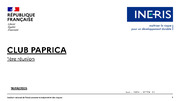 Club PAPRICA - Démarche objectifs organisation financements - Ineris