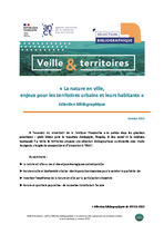 Sélection bibliographique ANCT Nature en ville