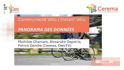 7ème Instant Vélo « Données vélo : Panorama et cas d'usage » : le replay