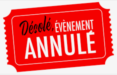 événement annulé