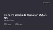 Première session de formation OCSGE NG - 20240912