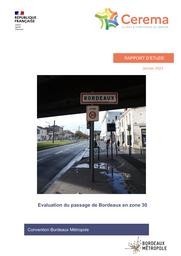 Evaluation du passage de Bordeaux en zone 30