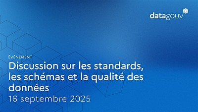 Discussion sur les standards, les schémas et la qualité des données