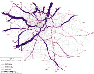 Quand les traces GPS révèlent les flux routiers franciliens Étude DRIEAT