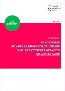 Avis d’experts relatif à la prévention de l’obésité dans le contexte des inégalités sociales de santé